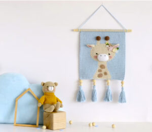 Crochet Giraffe Wall Hanging