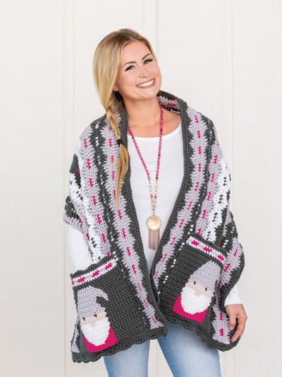 ANNIE'S SIGNATURE DESIGNS: Gnome Pocket Shawl Crochet Pattern by Lisa McDonald 1 Gnome Pocket Shawl Crochet Pattern 1