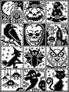 Halloweenies, 12 New Halloween Granny Squares
