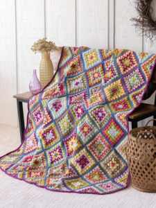 Vintage Inspired Granny Square Throw Pattern