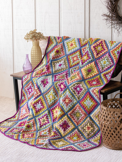 Vintage Inspired Granny Square Throw Pattern 1 Vintage Inspired Granny Square Throw Pattern