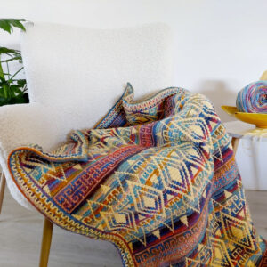 Ancient Stories Overlay Mosaic Crochet Afghan