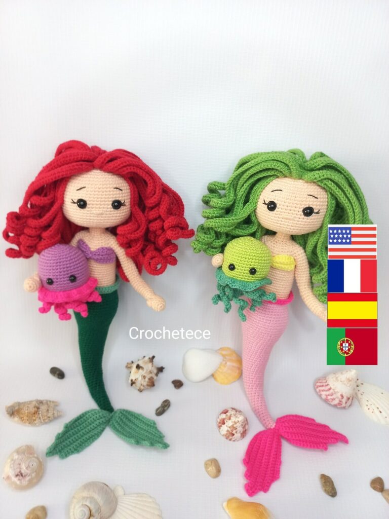 Crochet Mermaid and Jellyfish Pattern by crochetece 1 Crochet Mermaid and Jellyfish Pattern