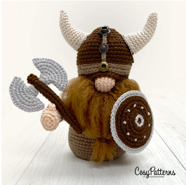 Viking Erik the Gnome Crochet Pattern by CosyPatterns 1 Viking Gnome Erik