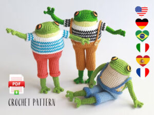 Hugo the Frog Crochet Pattern
