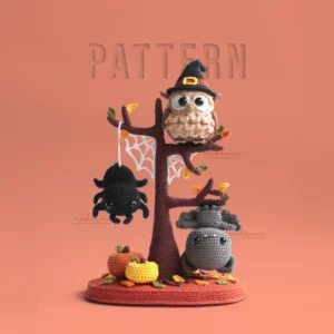 Amigurumi Halloween Tree Set