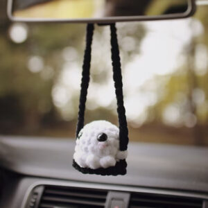 Crochet Ghost Mirror Hanger