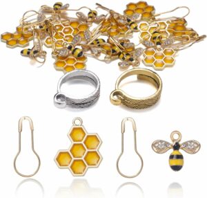 Cute Bee Honeycomb Stitch Markers