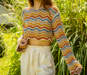 Wavy Crochet Sweater