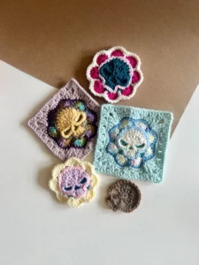 Crochet Skull Granny Square