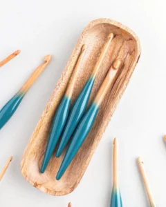 Limited Edition Teal Ombre Streamline Wood Crochet Hooks