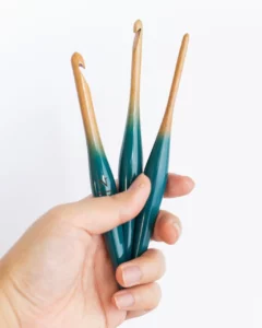 Limited Edition Teal Ombre Streamline Wood Crochet Hooks