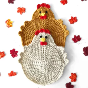 Chicken Trivet Potholder Crochet Pattern