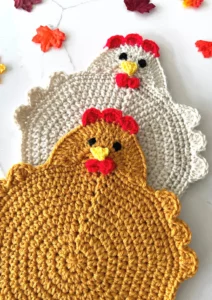 Chicken Trivet Potholder Crochet Pattern