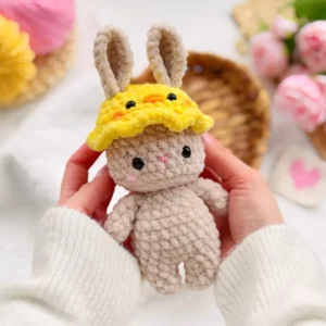 Crochet Bunnies in Easter Hats