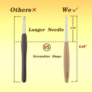 Wood Crochet Hook Set