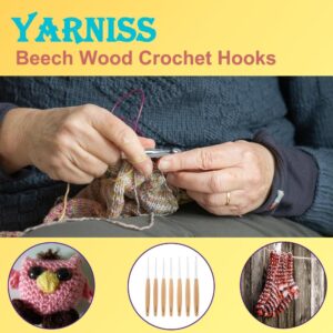 Wood Crochet Hook Set