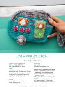 Camper Clutch crochet pattern kit