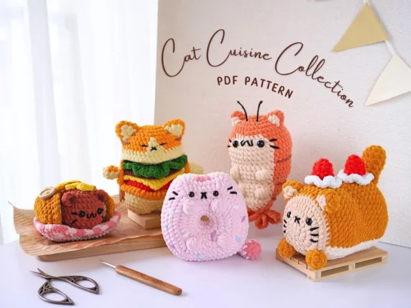 Cat Cuisine Crochet Patterns Bundle