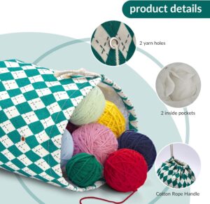 Small Yarn Bag with Two Pockets