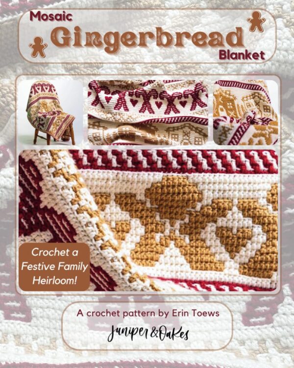 Mosaic Gingerbread Blanket: Crochet a Festive Family Heirloom! by Erin Toews