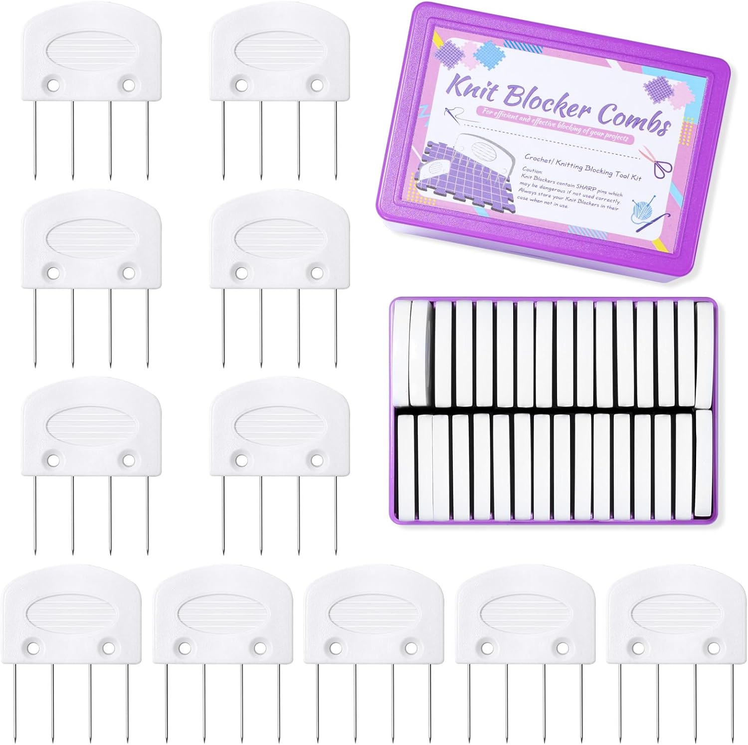 knit and crochet blocking combs