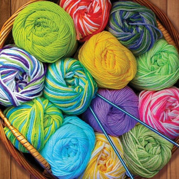 vibrant colored yarn puzzle