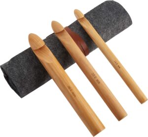 giant bamboo crochet hooks set