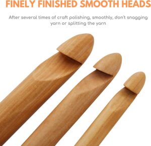 giant bamboo crochet hooks set