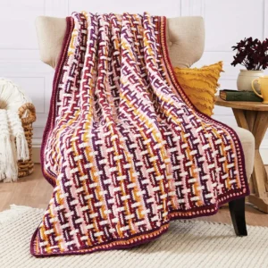 Amber Glow Mosaic Throw