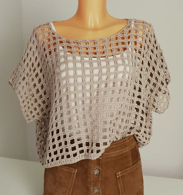 Square Dance Crochet Shirt Pattern by Elke Eder Design - Image 4