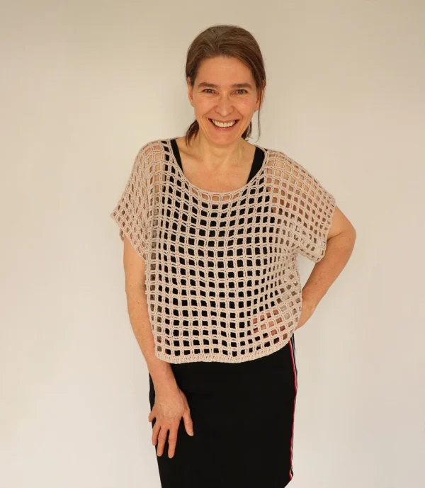 Square Dance crochet shirt pattern