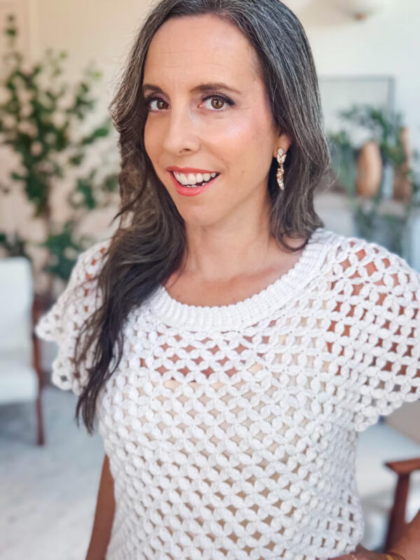circle leaf crochet top pattern