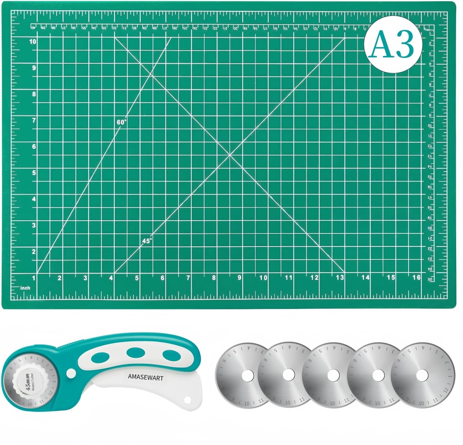 rotary cutter and mat for crochet fringe