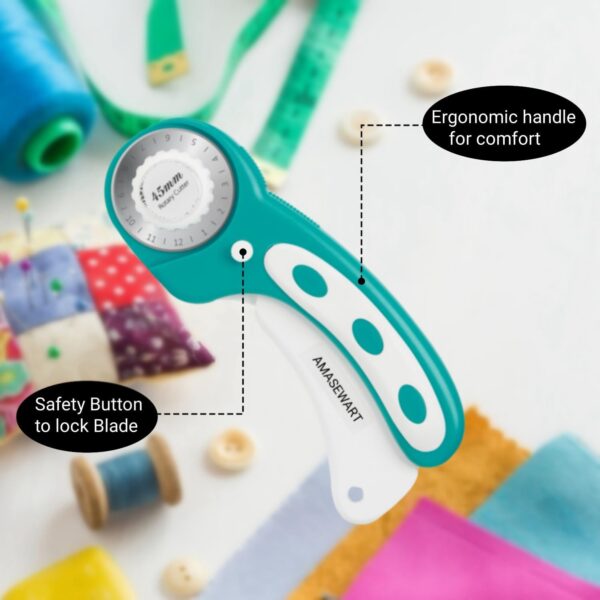 rotary cutter and mat for crochet fringe