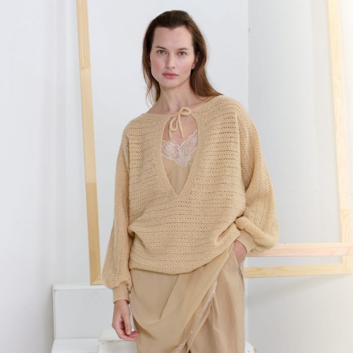 V neck sweater crochet pattern
