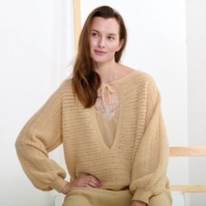 V neck sweater crochet pattern