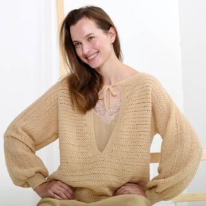 V neck sweater crochet pattern