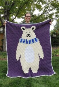 Cozy Polar Bear Afghan kit