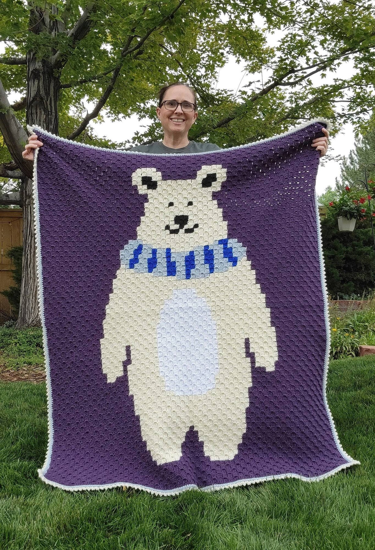 Crochet Kit - Cozy Polar Bear Afghan by Lucinda Armstrong 3 Cozy Polar Bear Afghan kit