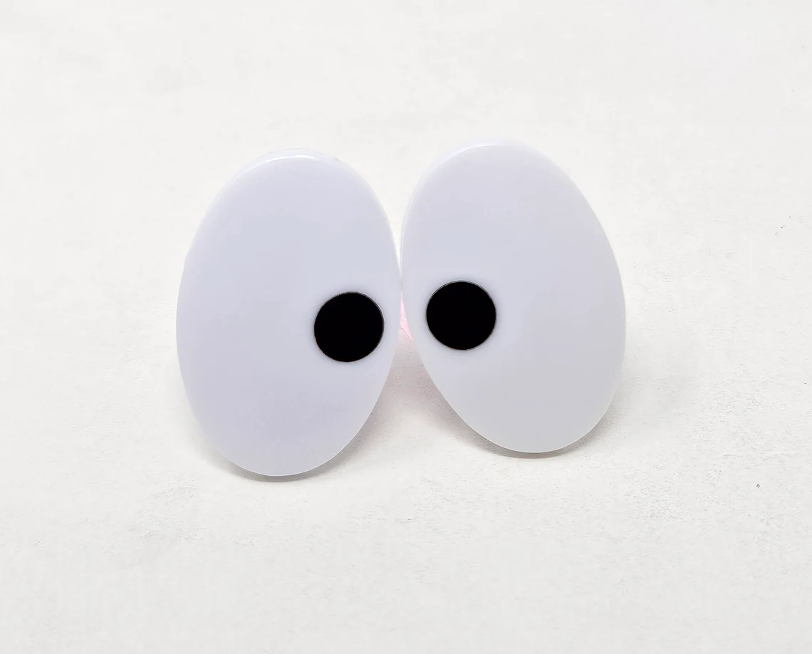 Vintage 25mm Oval Comical Safety Eyes
