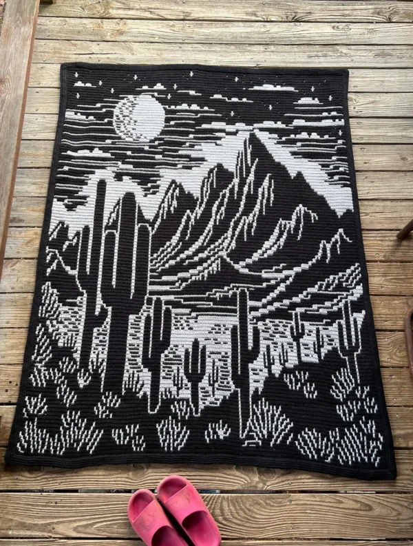 Vulture Valley Overlay Mosaic Crochet Blanket Pattern by Little Green Feather - Image 5