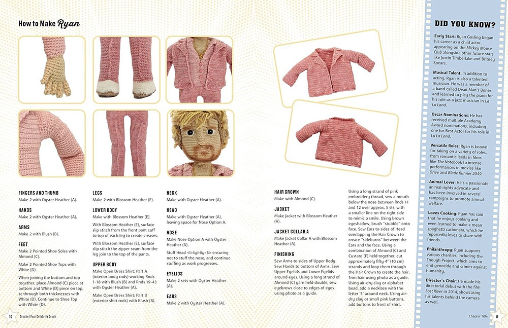 Crochet Your Celebrity Crush: Stitch Your Very Own Amigurumi Heartthrobs, Hunks, and Hotties by Lee Sartori 6 Crochet Your Celebrity Crush