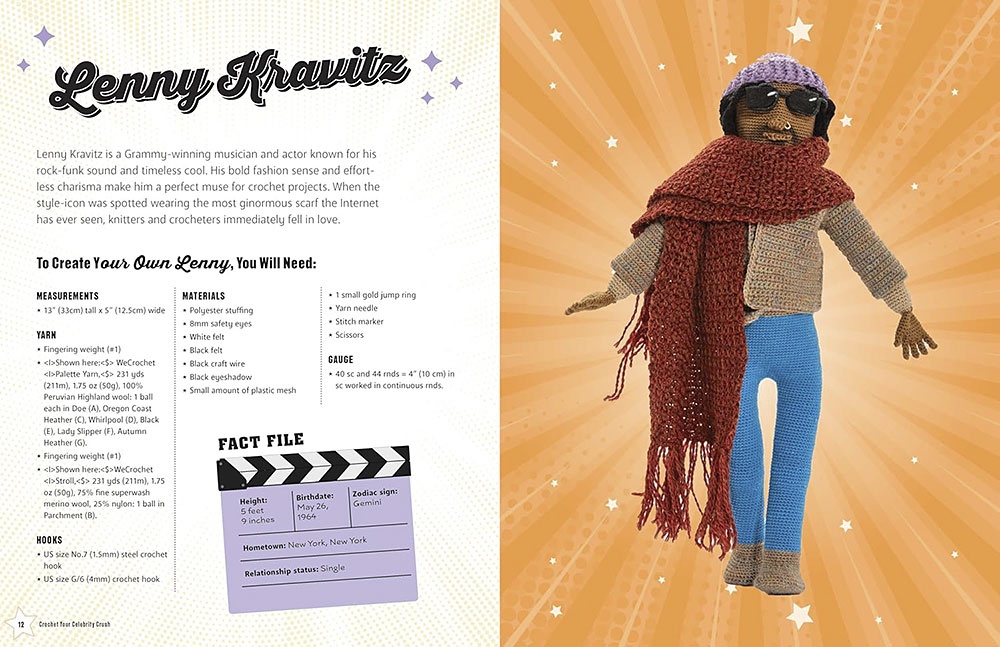 Crochet Your Celebrity Crush: Stitch Your Very Own Amigurumi Heartthrobs, Hunks, and Hotties by Lee Sartori 7 Crochet Your Celebrity Crush