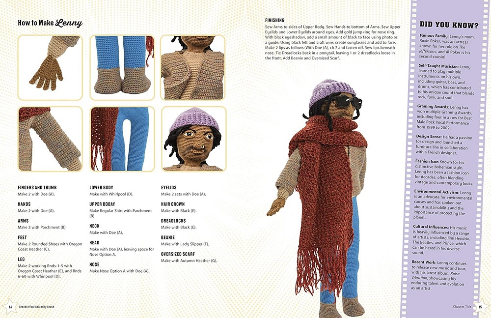 Crochet Your Celebrity Crush: Stitch Your Very Own Amigurumi Heartthrobs, Hunks, and Hotties by Lee Sartori 8 Crochet Your Celebrity Crush