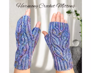 Harmony Crochet Mittens Pattern