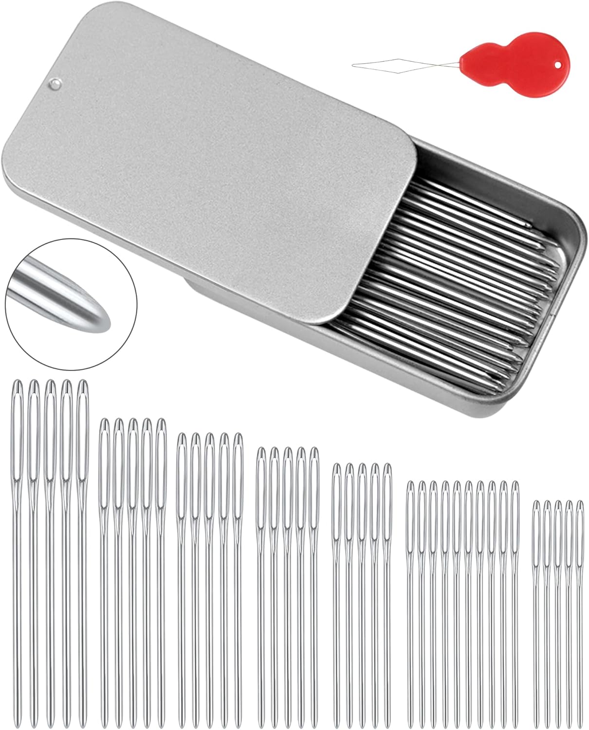 40-Piece Large Eye Blunt Needles Set 1 large eye blunt needles set