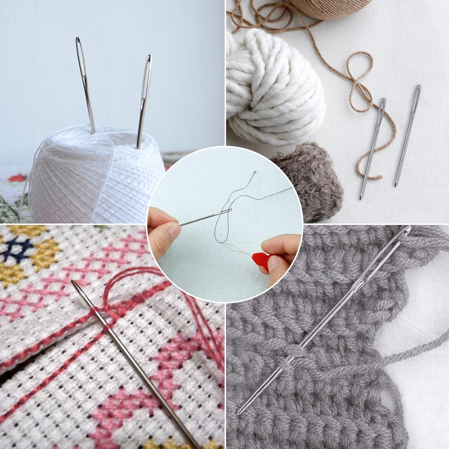 40-Piece Large Eye Blunt Needles Set 3 large eye blunt needles set