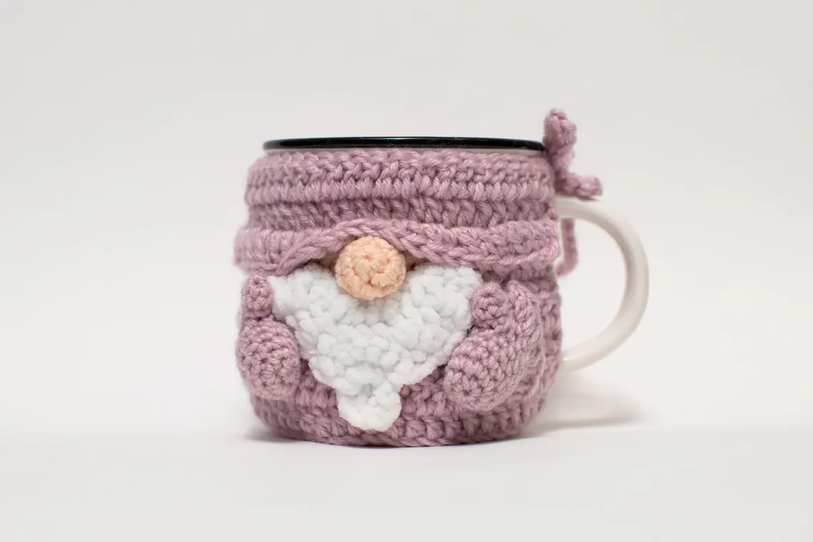 Gnome Crochet Mug Cozy Pattern: Winter Holiday Set from BlinkYarnCrafts 2 Gnome Crochet Mug Cozy Pattern