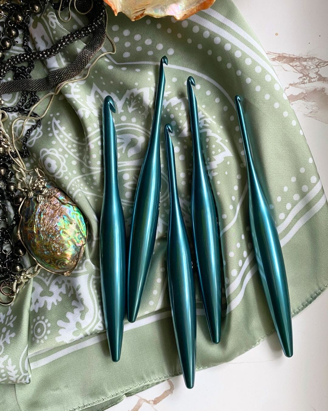 Tempest Streamline Metal Crochet Hook from Furls 2 Tempest Streamline Metal Crochet Hook